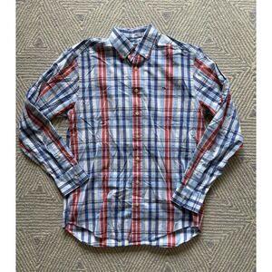 Vineyard Vines Slim Fit Whale Shirt - Blue/Red/White‎ Plaid - Medium